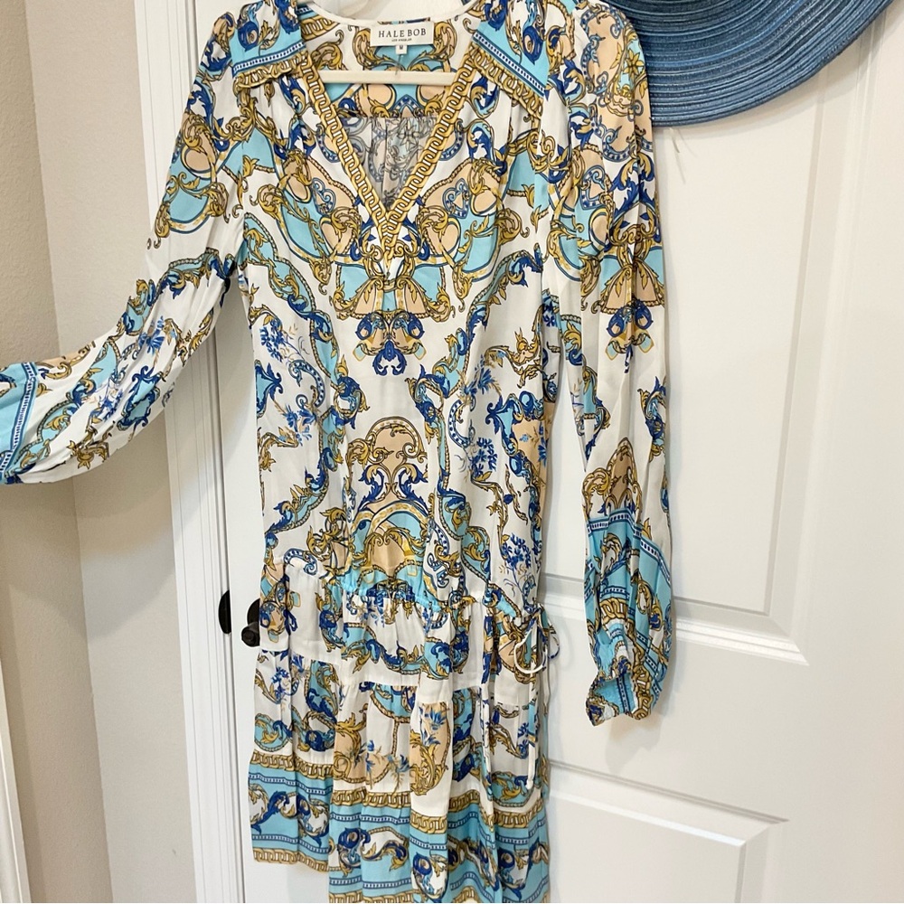 Hale Bob Garland Blouson Dress Size M, EUC - Picture 3 of 6
